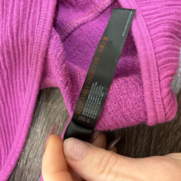 Out From Under | Urban Outfitters Drew Seamless Surplice Ribbed Bra Top Purple - Picture 7 of 8